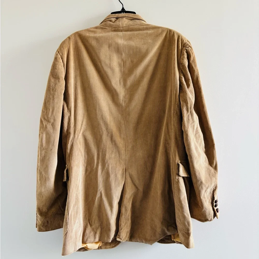Unbranded Mens VTG Blazer Sport Coat Tan Corduroy 2 Button 42L Western Preppy
